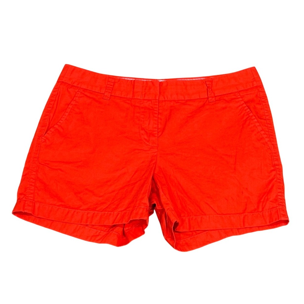J.Crew Womens Orange Broken-In Chino Shorts Size 4 Cotton Mid Rise